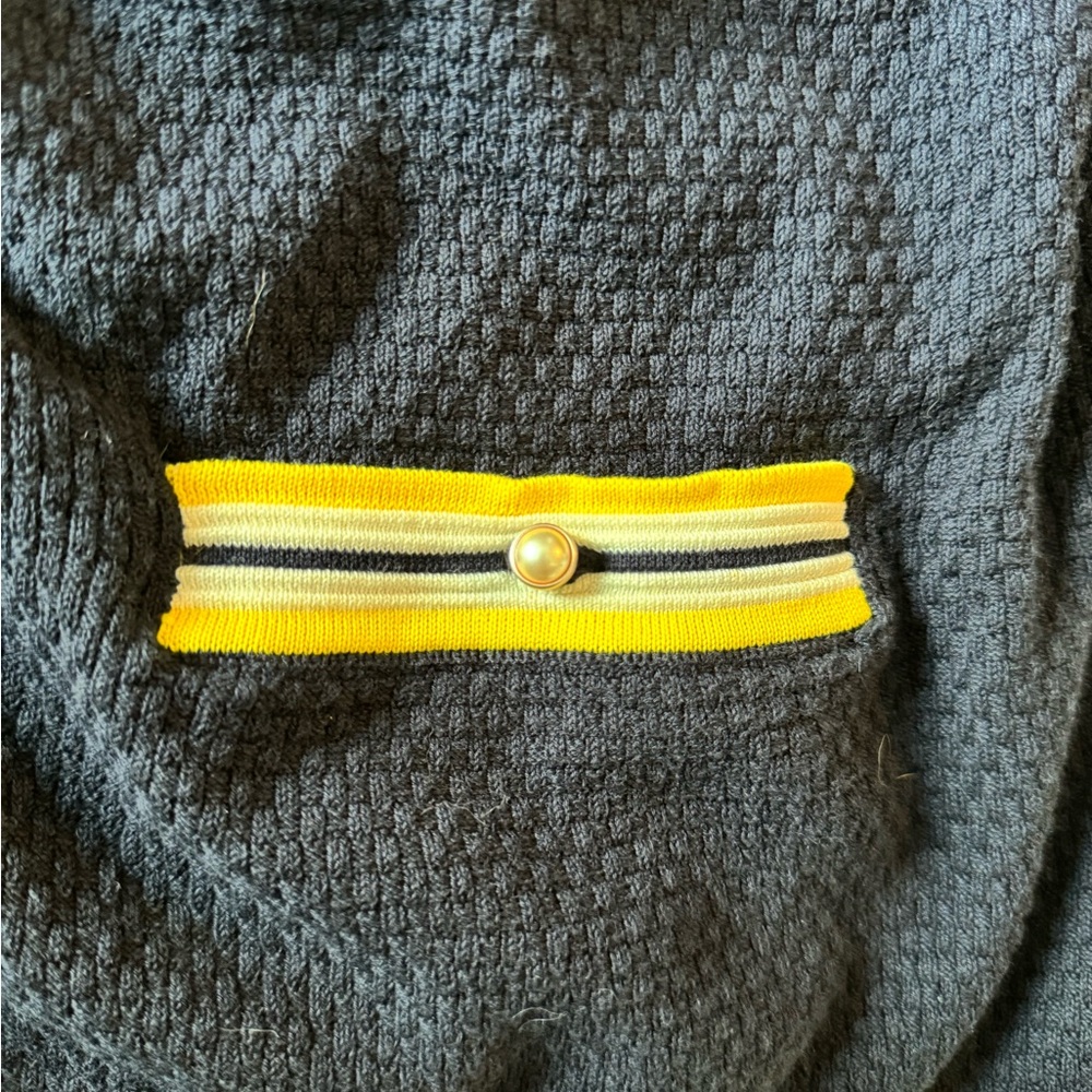 Talbots Navy Button Knit Cardigan - Picture 5 of 6